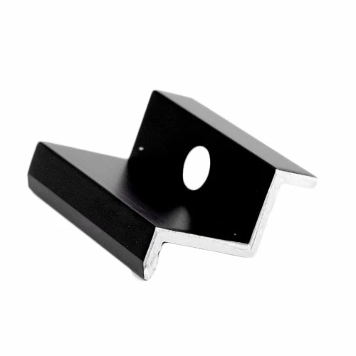 Sideklemme H30 sort anodiseret – endeklemme PV L50 PV-03-02 (1)
