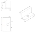 Sideklemme H30 sort anodiseret – endeklemme PV L50 PV-03-02 (2)