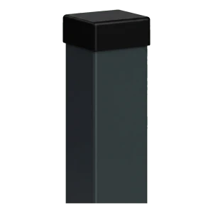 Hegnsstolpe 80x80 mm grafit RAL 7016 med endehætte – 2,0 mb