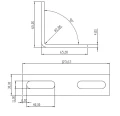 Justeringsvinkel 65x65 mm rustfrit stål M10 PV-08-28 (3)