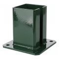 Stalfodplade til hegns- og portstolpe 100×100 mm gron RAL 6005 000-791 (1)