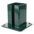 Stalfodplade til hegns- og portstolpe 100×100 mm gron RAL 6005 000-791 (2)