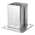 Stalfodplade til hegns- og portstolpe 100×100 mm, galvaniseret 000-789 (1)