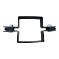 Mellembeslag til panelhegn 80×80 mm sort RAL 9005 – komplet sat 001-616 (3)