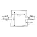 Panelklemme til hegn, mellemliggende, kvadratisk 80×80 mm, gron RAL 6005 001-614 (4)