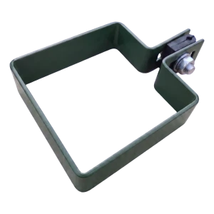 Endebeslag til hegn 80×80 mm gron RAL 6005 – monteringssat