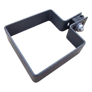 Endebeslag til hegn 80×80 mm grafit RAL 7016 – monteringssat