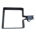 Endebeslag til hegn 80×80 mm grafit RAL 7016 – monteringssat 001-619 (2)