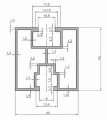 Aluminiumsprofil 195cm 40x40 til sekskantskruer Anodiseret PV-01-17 (4)