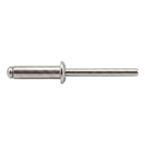 Blindnitte i rustfrit stål A2/A2 ISO 15983 4,0×16 mm – fladt hoved, åben – karton med 500 stk.