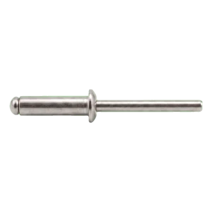 Blindnitte i rustfrit stål A2/A2 ISO 15983 6,0×12 mm – fladt hoved, åben – karton med 250 stk.