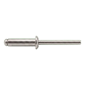 Blindnitte i rustfrit stål A2/A2 ISO 15983 4,0×10 mm – fladt hoved, åben – karton med 500 stk.