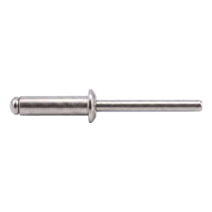 Blindnitte i rustfrit stål A2/A2 ISO 15983 3,0×12 mm – fladt hoved, åben – karton med 500 stk.