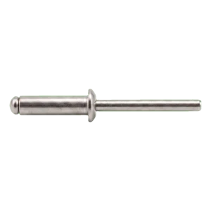 Blindnitte i rustfrit stål A2/A2 ISO 15983 5,0×12 mm – fladt hoved, åben – karton med 500 stk.