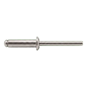 Blindnitte i rustfrit stål A2/A2 ISO 15983 3,0×8 mm – fladt hoved, åben – karton med 500 stk.