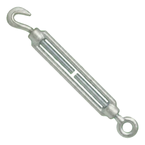 Galvaniseret strammeskrue M8×110 mm – krog–øje, DIN 1480