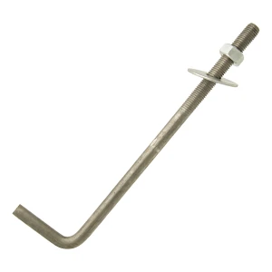 L-formet ankerbolt (murremsanker) M12 × 350 mm, sort