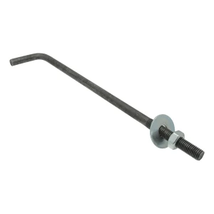 Vinkelbøjet ankerbolt type L (murremsanker) M12 × 500 mm, sort