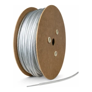 Galvaniseret stålwire med PVC-belægning Ø5,0 mm – wire Ø2,5 mm 1×19, farveløs belægning – sælges pr. meter