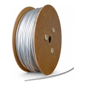 Galvaniseret stålwire med PVC-belægning Ø8 mm, farveløs, kerne Ø5,0 mm (6x7) — pr. meter