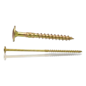 Konstruktionsskrue til træ, galvaniseret, TX40, 8,0×160 mm – flangehoved, delvist gevind – pakke med 50 stk.