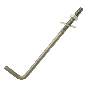 Bøjet bolt type L (murremsanker) M14 × 350 mm, sort