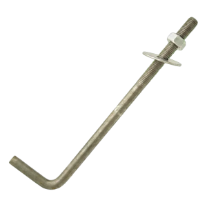 Bøjet ankerbolt type L (anker til murrem) M16 × 300 mm, sort