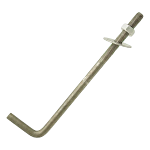L-formet ankerbolt (murremsanker) M16 × 500 mm, sort