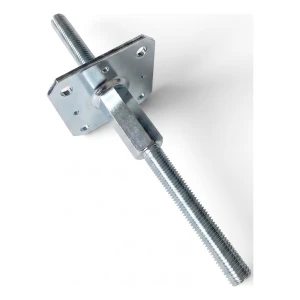 Justerbar stolpesko 110×110 mm, gevind M20 – højde 330 mm, galvaniseret