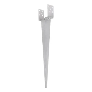 Jordspyd justerbar 0–165 mm, sølvfarvet galvaniseret