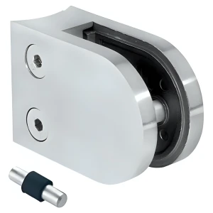Glasholder 63x45x28 mm pin, glas 6-10,76 mm AISI 304 system 42,4 mm satin