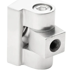 Hængsel 180° til glasholder 45 x 45 x 26 mm AISI304, satin