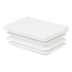 Rørprop rektangulær 100×150 mm, hvid, godstykkelse 5,0–8,0 mm
