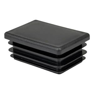 Rørprop rektangulær 10×20 mm, sort, vægtykkelse 1,0–1,5 mm