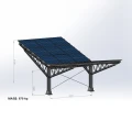 Solcellecarport til 2 køretøj T Eco 11,4m x 3,3m Solcelleparkering GPV-101-09 (3)