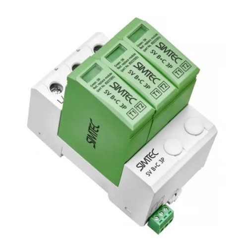PV DC overspændingsafleder Type 1+2 (B+C) 1000V 3P 20kA 4,5kV SV T1 T2 SIMTEC GPV-401-16