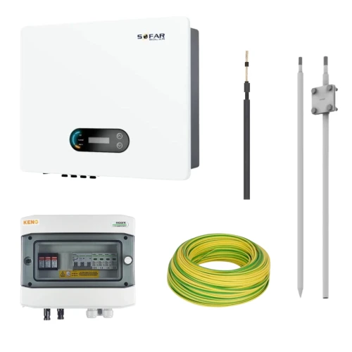 Komplet elektrisk sæt til solceller med 12KTLX-G3 3F 2MPPT Sofar-inverter til T2V GPV-405-10