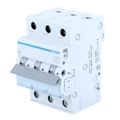 Overstrømsafbryder B 20A 3P 6kA MBN320E HAGER GPV-401-54