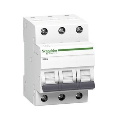 Overstrømsafbryder B 16A 3P 6kA K60N-B16-3 Acti9 A9K01316 SCHNEIDER ELECTRIC GPV-401-74