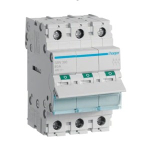 Isolationsafbryder 3-faset 3P 100A 400V AC SBN390 HAGER