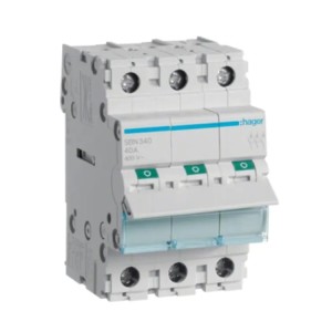 Hager 3-faset potentialudskiller 3P 40A 400V AC