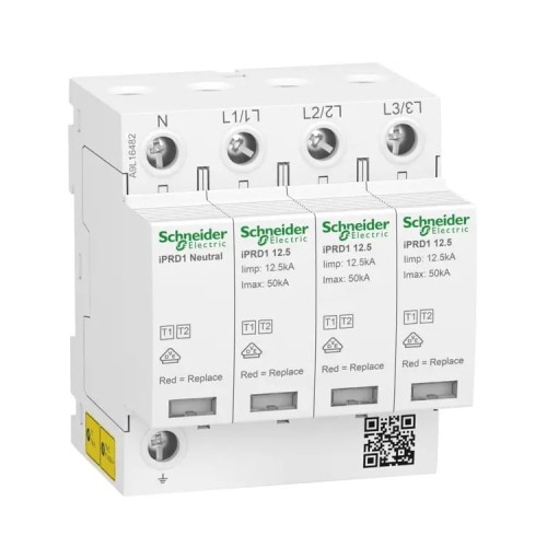 Schneider Electric Overspændingsafleder Type 1+2 (Klasse B+C) 3P+N 12,5kA 1,5kV GPV-401-176