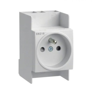 Hager DIN-skinne 10-16A 250V stikdåse med jordforbindelse