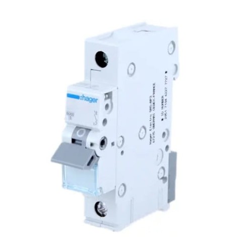 Hager overstrømsafbryder C 2A 1P 6kA GPV-401-231