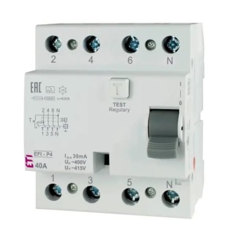 ETI fejlstrømsafbryder 4P 40A 100mA type A GPV-401-233
