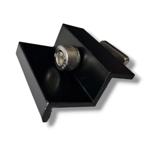 Endeklemme 35mm med Skrue og Indsats - Sortmalet PV-03-25