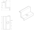Endeklemme - M8 Hul - Aluminium 6060 - H30 PV-03-01 (3)