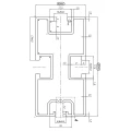 Aluminium Monteringsprofil 480cm 80x40 til sekskantet skrue 90443 PV-01-39 (2)