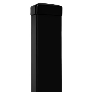 Hegnsstolpe 60x40x1,2 mm, længde 2,4 m, sort