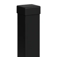 Hegn stolpe 80x80x2 mm, længde 2,4 m, sort